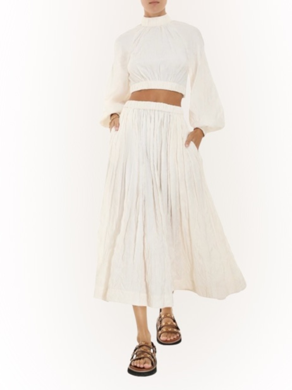 Zimmermann midi skirt pearl NWT